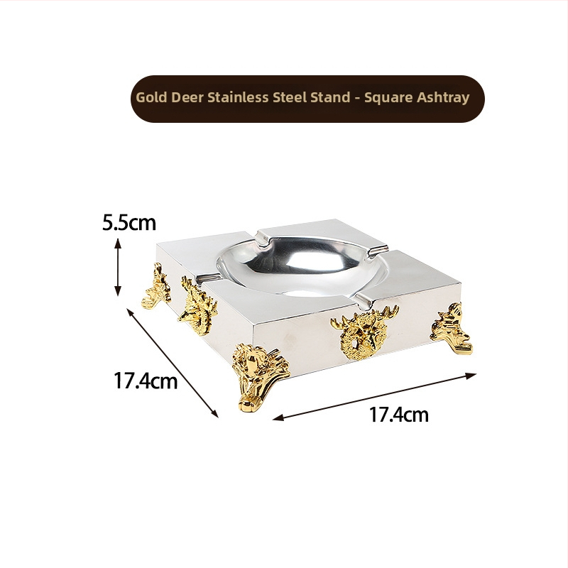 Nerūdijančio plieno pelenų indas barui, KTV, užeigai, internetinei kavinei, svetainei ir biurui – daugkartinio naudojimo, logotipo spausdinimo galimybė, šiuolaikinis minimalistinis stilius, korėjietiškas stilius