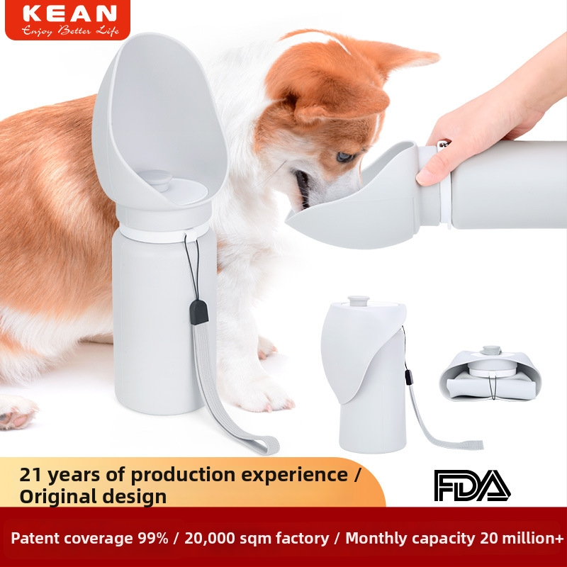 Coen Πτυσσόμενο Κύπελλο Νερού για Σκύλους — Φορητό Κύπελλο Νερού από Σιλικόνη με Αυτόματη Παροχή