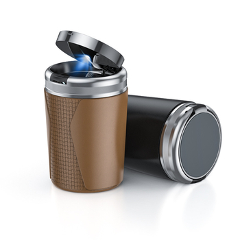 YONG XUN Apšviesta automobilio peleninė — metalinis korpusas, vieno mygtuko atidarymas, tinkama tiek automobiliui ir namams, svoris 203 g