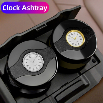 Automobilinis pelenų indas su LED, metalas + ABS, modelis Y-B005, svoris apie 225 g