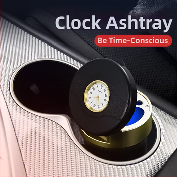 Automobilinis pelenų indas su LED, metalas + ABS, modelis Y-B005, svoris apie 225 g