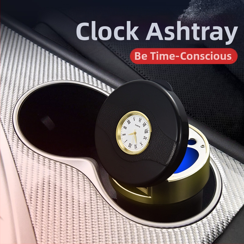 Auto tuhkapott LED-iga, metall + ABS materjalist, mudel Y-B005, kaal umbes 225 g