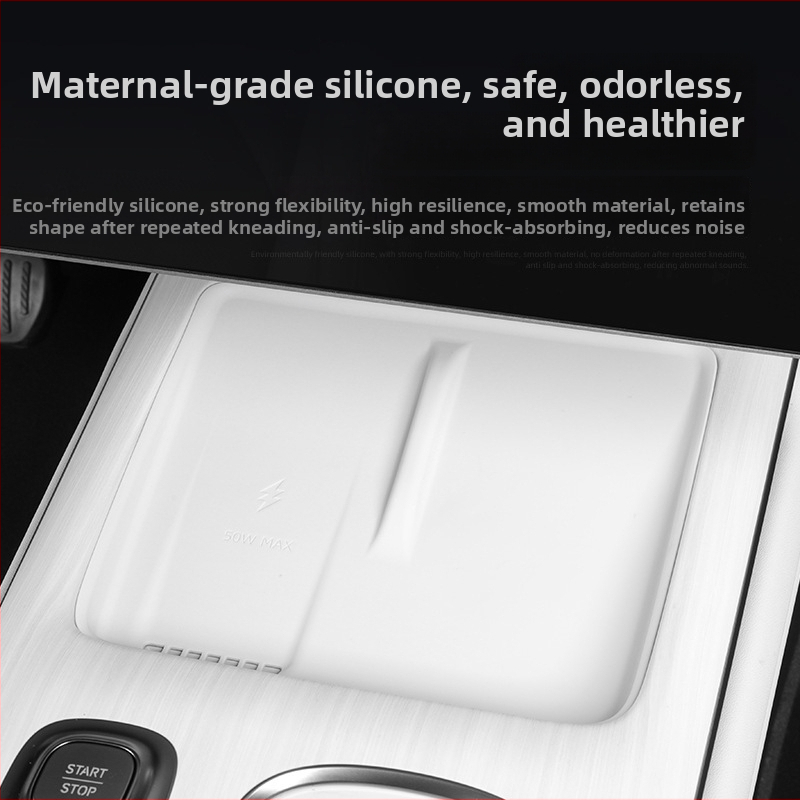 Silikoonist juhtmevaba laadimise alus, veekindel ja libisemiskindel, Xiaomi SU7 keskkonsoolile (sobib 24 mudelile)