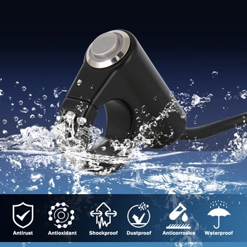 Yarong Универсален превключвател за двойно мигане със светещ бутон за мотоциклети, метално кормило, 1 позиция