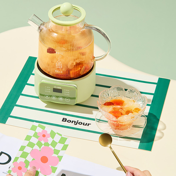 Ceainic pentru sănătate cu corp din sticlă, capacitate 1–1,5 L, 500 W, 220 V, model BG-06 cu control prin microcomputer