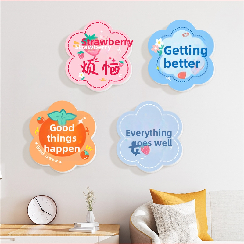 3D dekoratyviniai sieniniai lipdukai su palaiminimais, PVC, daugiau nei 5 vnt., universali erdvė, šiuolaikinis minimalistinis stilius