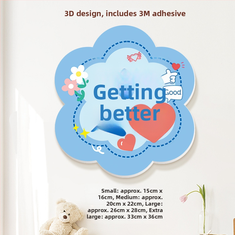 3D dekoratyviniai sieniniai lipdukai su palaiminimais, PVC, daugiau nei 5 vnt., universali erdvė, šiuolaikinis minimalistinis stilius