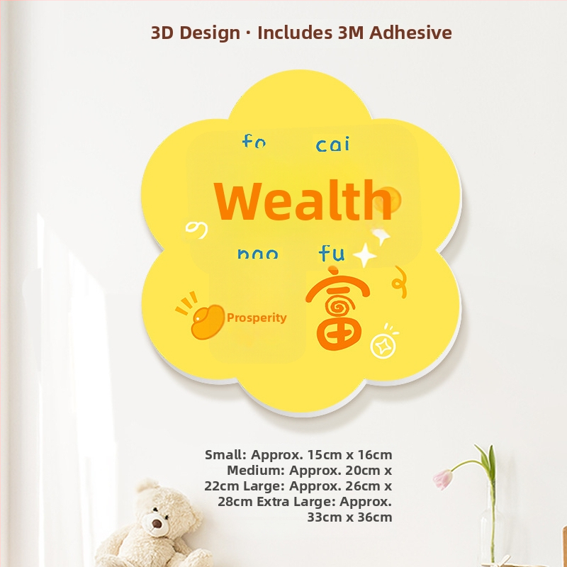 3D dekoratyviniai sieniniai lipdukai su palaiminimais, PVC, daugiau nei 5 vnt., universali erdvė, šiuolaikinis minimalistinis stilius