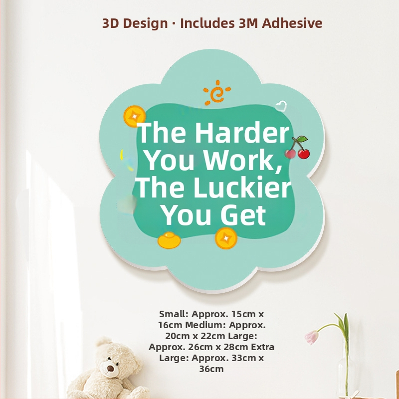 3D dekoratyviniai sieniniai lipdukai su palaiminimais, PVC, daugiau nei 5 vnt., universali erdvė, šiuolaikinis minimalistinis stilius