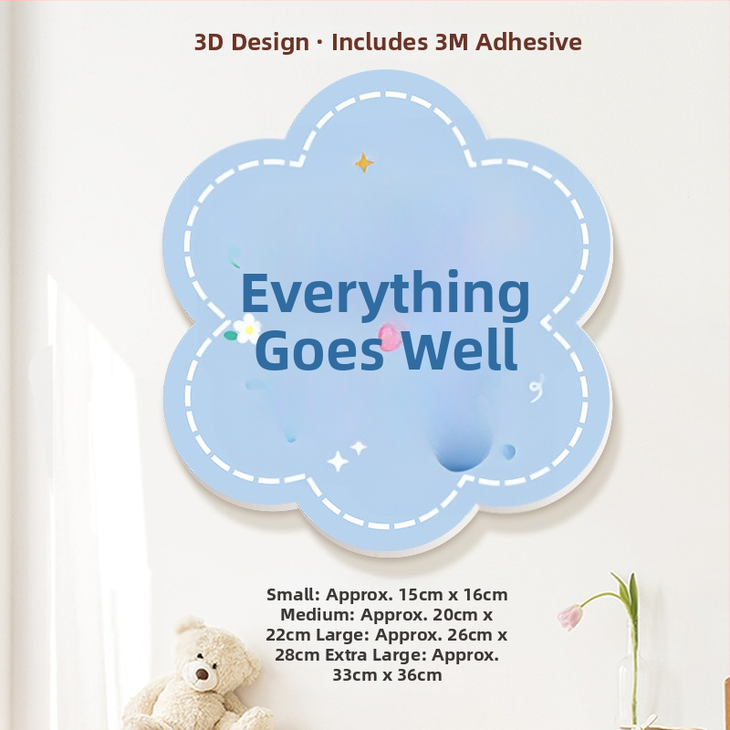 3D dekoratyviniai sieniniai lipdukai su palaiminimais, PVC, daugiau nei 5 vnt., universali erdvė, šiuolaikinis minimalistinis stilius