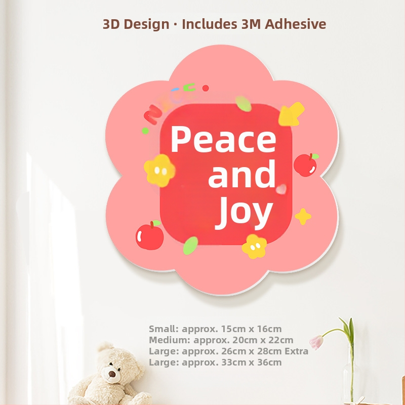 3D dekoratyviniai sieniniai lipdukai su palaiminimais, PVC, daugiau nei 5 vnt., universali erdvė, šiuolaikinis minimalistinis stilius