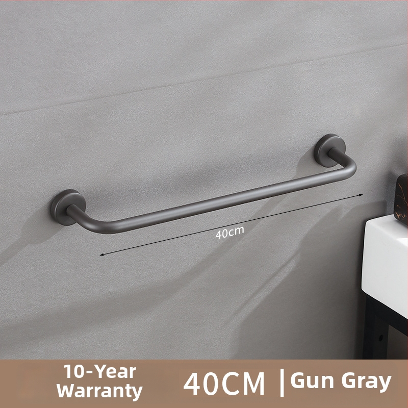 Nerūdijančio plieno sieninis rankšluosčių laikiklis, viengubas strypas, 10 kg apkrova, elektrostatinis užklijimas, be gręžimo, šiuolaikinis stilius