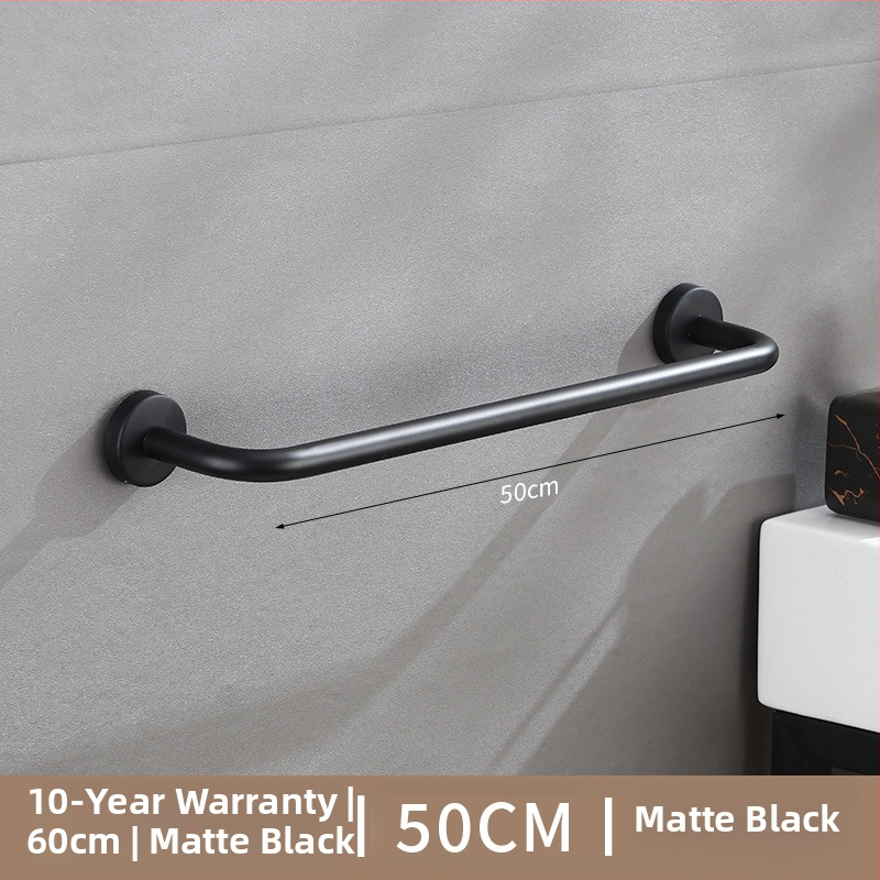 Nerūdijančio plieno sieninis rankšluosčių laikiklis, viengubas strypas, 10 kg apkrova, elektrostatinis užklijimas, be gręžimo, šiuolaikinis stilius