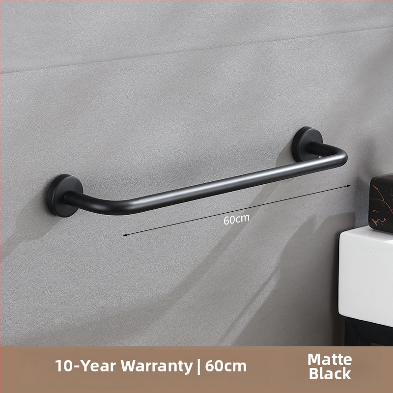 Nerūdijančio plieno sieninis rankšluosčių laikiklis, viengubas strypas, 10 kg apkrova, elektrostatinis užklijimas, be gręžimo, šiuolaikinis stilius