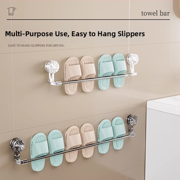 Laikiklis rankšluosčiams su siurbtuku, be gręžimo, teleskopinis vonios laikiklis, iš plastiko ir nerūdijančio plieno