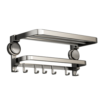 Oginsk fém törölközőtartó fürdőszobához suction cup-dal — falra szerelhető, fúrás nélküli tároló