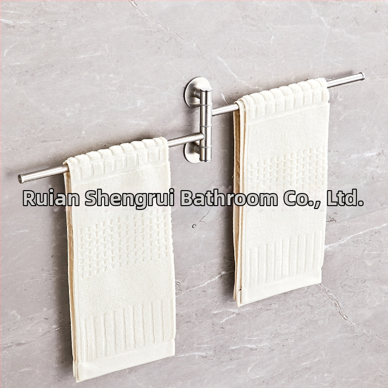 Bez urbšanas dvieļu statīvs no 304 nerūsējošā tērauda vannas istabai, griežams dvieļu bars un uzglabāšanas plaukts, 2–4 līmeņi