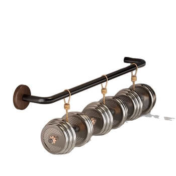 Bară pentru prosoape din oțel inoxidabil, sarcină 5 kg, 1 strat, finisaj cu ceară-ulei pentru lemn, impermeabil, stil luxos ușor