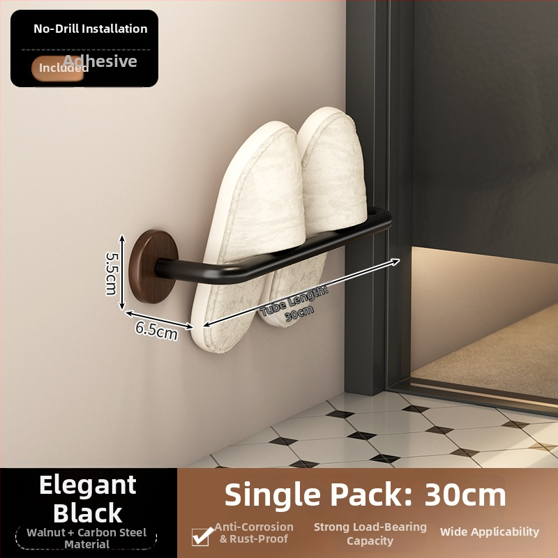 Nerūdijančio plieno rankšluosčio laikiklis, 5 kg apkrova, 1 sluoksnis, paviršius su medienos vašku ir alyva, atsparus vandeniui, šviesus prabangos stilius