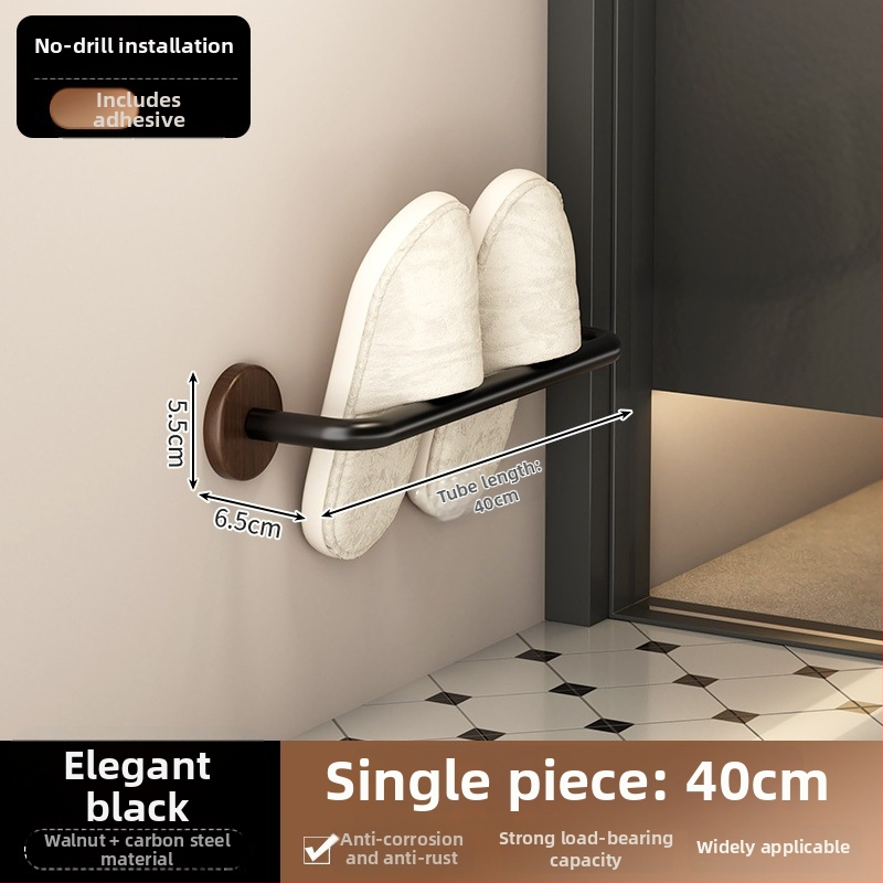 Nerūdijančio plieno rankšluosčio laikiklis, 5 kg apkrova, 1 sluoksnis, paviršius su medienos vašku ir alyva, atsparus vandeniui, šviesus prabangos stilius