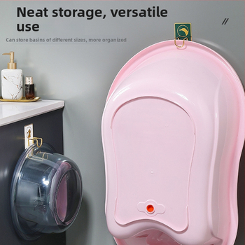 Nerūdijančio plieno sieninis organizatorius su kabliu, klijuojamas be gręžimo, virtuvei ir voniai, modelis B2436, 1 lygis