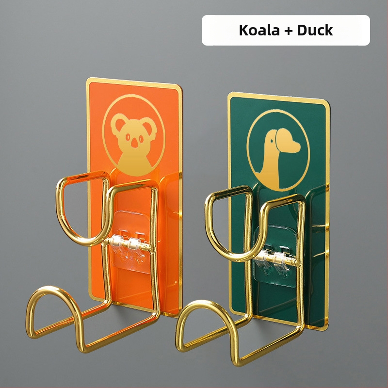 Nerūdijančio plieno sieninis organizatorius su kabliu, klijuojamas be gręžimo, virtuvei ir voniai, modelis B2436, 1 lygis