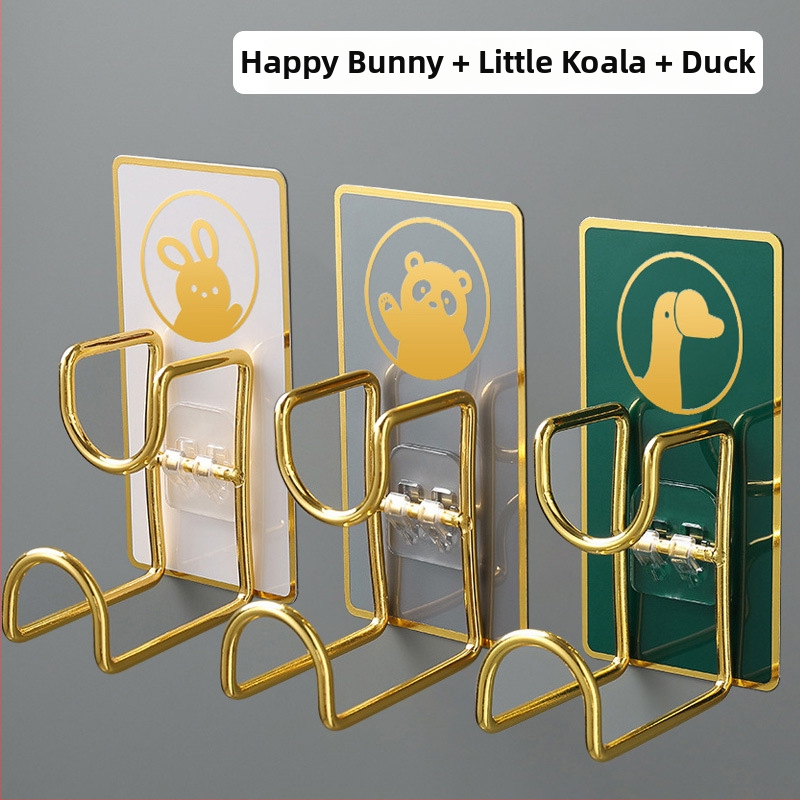 Nerūdijančio plieno sieninis organizatorius su kabliu, klijuojamas be gręžimo, virtuvei ir voniai, modelis B2436, 1 lygis