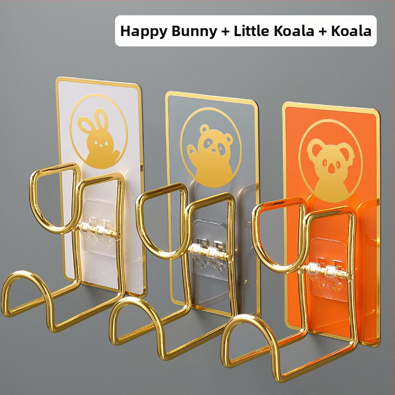 Nerūdijančio plieno sieninis organizatorius su kabliu, klijuojamas be gręžimo, virtuvei ir voniai, modelis B2436, 1 lygis