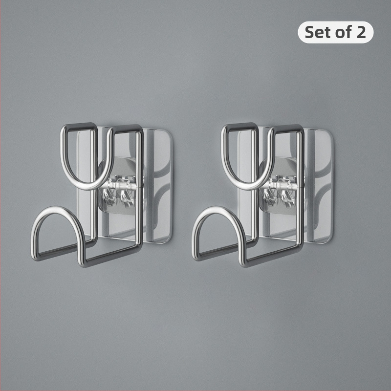 Nerūdijančio plieno sieninis organizatorius su kabliu, klijuojamas be gręžimo, virtuvei ir voniai, modelis B2436, 1 lygis