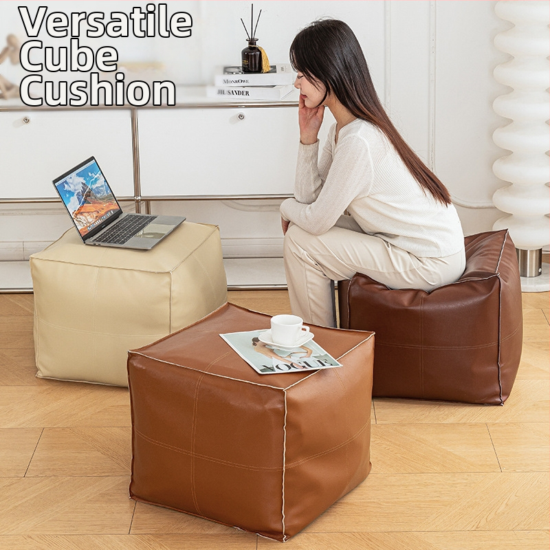 Ādas uzglabāšanas krēsls, daudzfunkcionāls, 50 L ietilpība, 100 kg slodze, taisnstūra forma