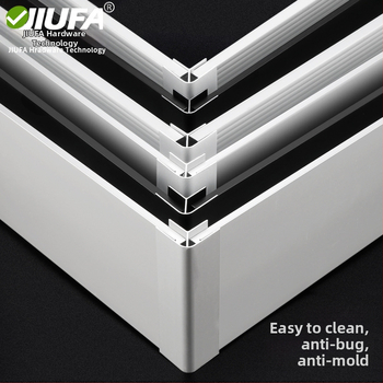 Aliuminio lydinio apdailos profilis, plokščias modernus dizainas, modelis DF-30201, oksidacijos paviršius