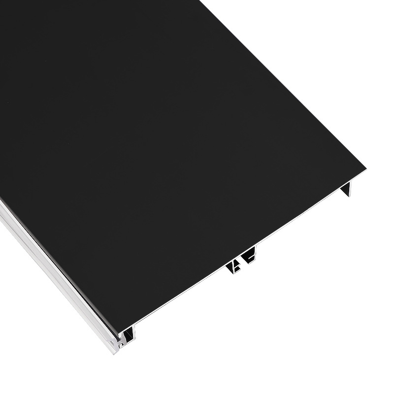 Aliuminio lydinio apdailos profilis, plokščias modernus dizainas, modelis DF-30201, oksidacijos paviršius