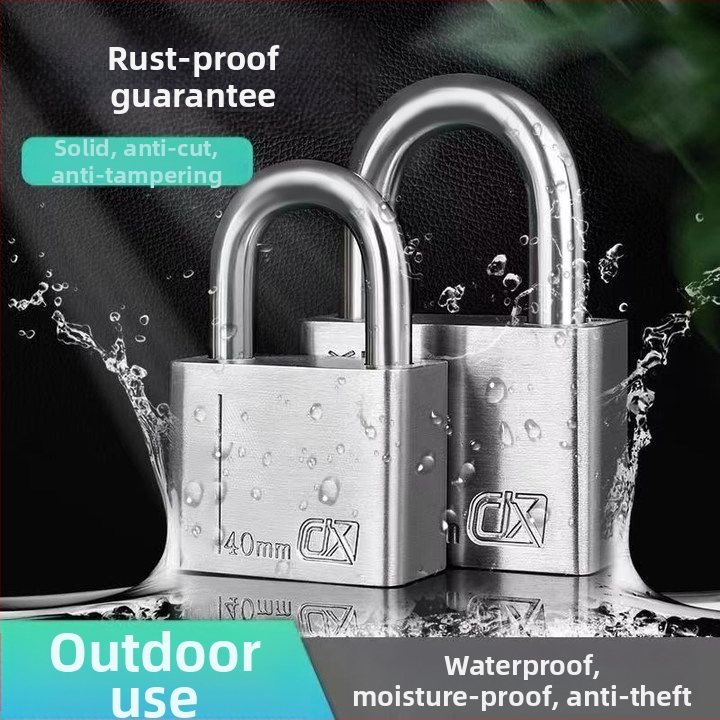 Nerūdijančio plieno užraktas HT-9685, namų ir lauko naudojimui, tiesioginio atidarymo užraktas