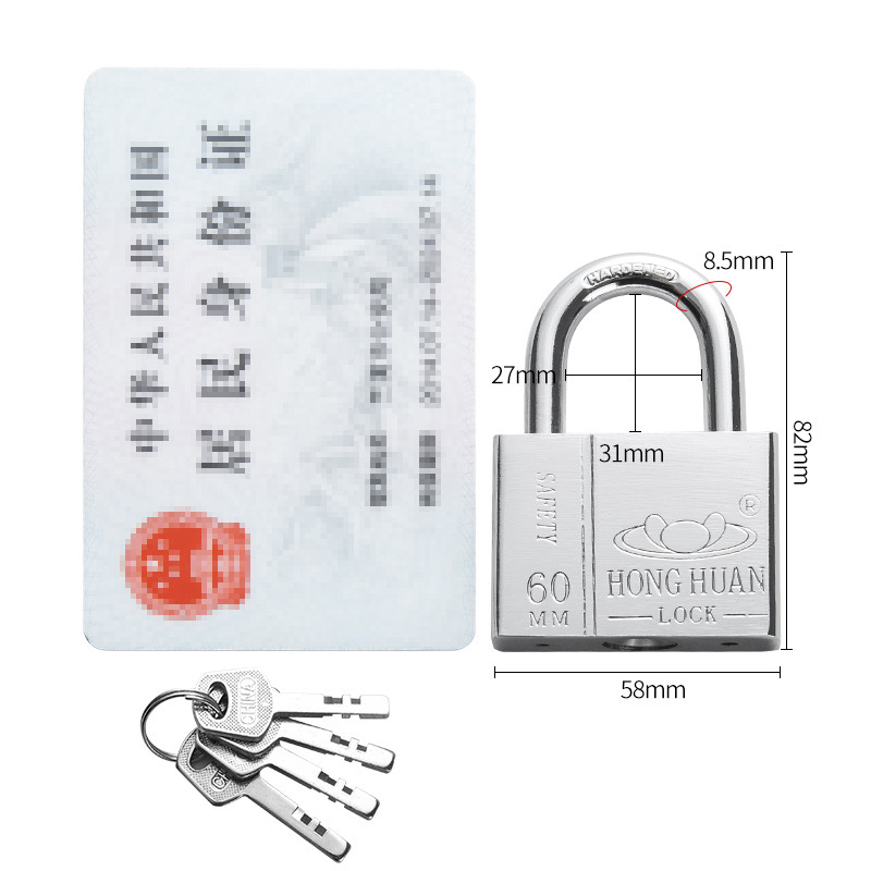 Lacăt din oțel inoxidabil HT-9685, pentru uz casnic și exterior, deschidere dreaptă, 304