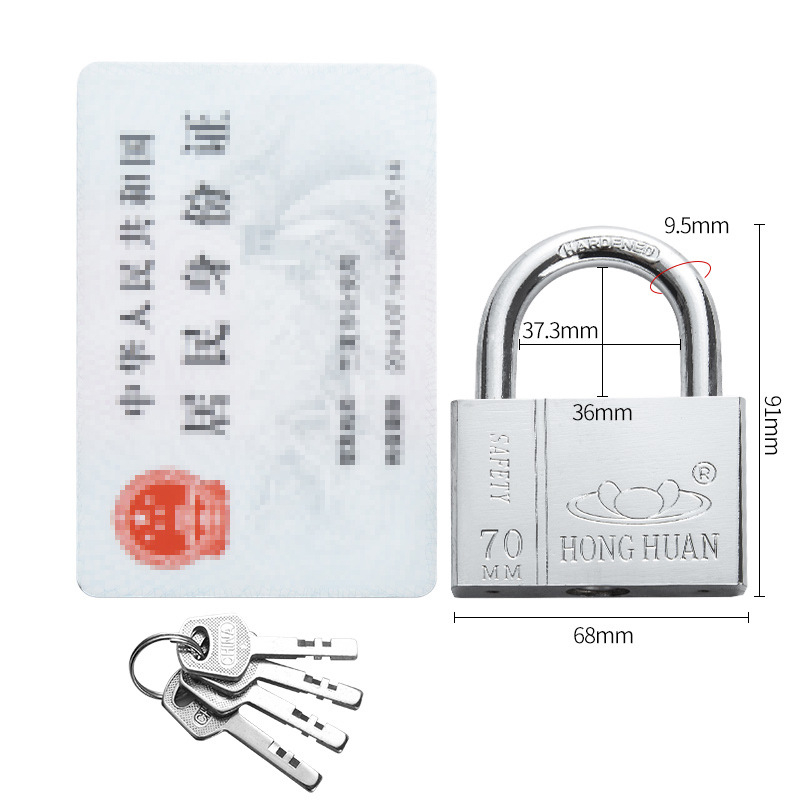 Lacăt din oțel inoxidabil HT-9685, pentru uz casnic și exterior, deschidere dreaptă, 304