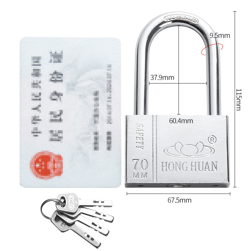 Lacăt din oțel inoxidabil HT-9685, pentru uz casnic și exterior, deschidere dreaptă, 304