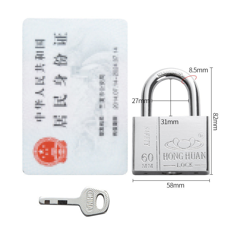 Lacăt din oțel inoxidabil HT-9685, pentru uz casnic și exterior, deschidere dreaptă, 304