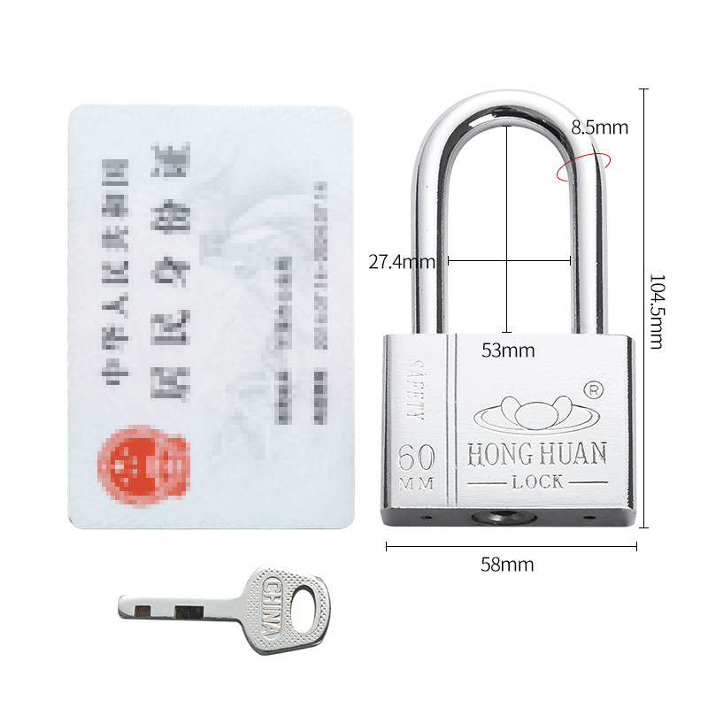 Lacăt din oțel inoxidabil HT-9685, pentru uz casnic și exterior, deschidere dreaptă, 304