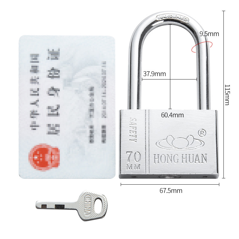 Lacăt din oțel inoxidabil HT-9685, pentru uz casnic și exterior, deschidere dreaptă, 304