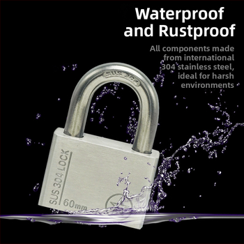 304 nerūdijančio plieno spyna, atsparus vagystėms ir vandeniui, tiesioginio atidarymo tipas, modelis Sbe, šiuolaikiškas minimalistinis dizainas