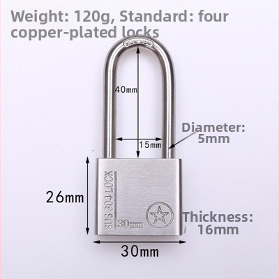 304 nerūdijančio plieno spyna, atsparus vagystėms ir vandeniui, tiesioginio atidarymo tipas, modelis Sbe, šiuolaikiškas minimalistinis dizainas
