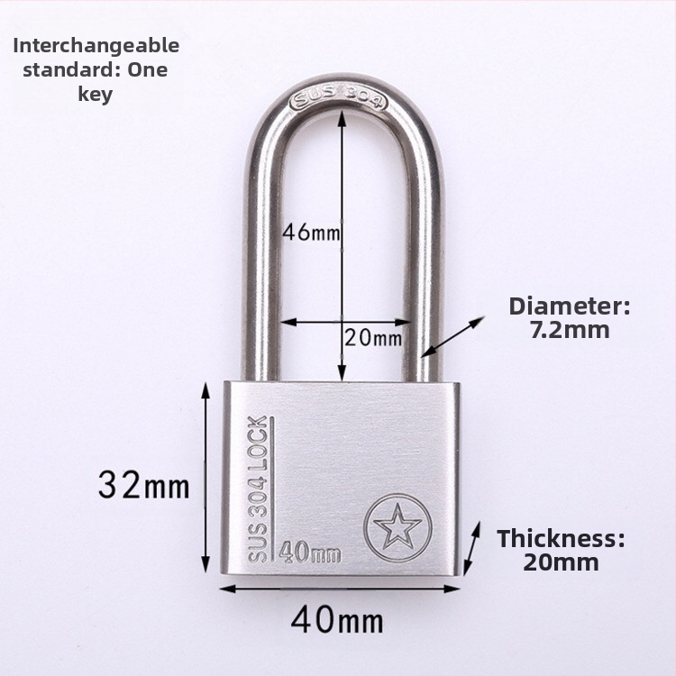 304 nerūdijančio plieno spyna, atsparus vagystėms ir vandeniui, tiesioginio atidarymo tipas, modelis Sbe, šiuolaikiškas minimalistinis dizainas