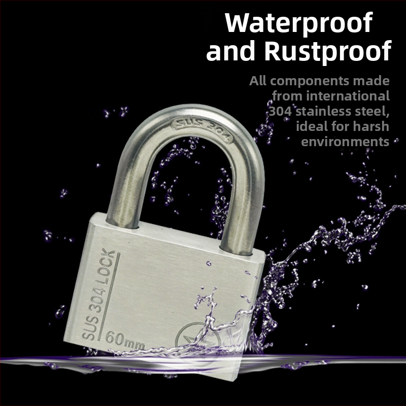 304 nerūdijančio plieno spyna, atsparus vagystėms ir vandeniui, tiesioginio atidarymo tipas, modelis Sbe, šiuolaikiškas minimalistinis dizainas