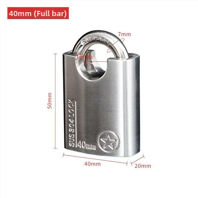 304 nerūdijančio plieno spyna, atsparus vagystėms ir vandeniui, tiesioginio atidarymo tipas, modelis Sbe, šiuolaikiškas minimalistinis dizainas