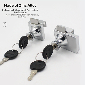 Jin Aoding заключване за стъклен витринен шкаф — за единични и двойни врати; корпус: цинкова сплав; модел 001; подходящ за мебели/домашна декорация