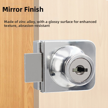 Jin Aoding заключване за стъклен витринен шкаф — за единични и двойни врати; корпус: цинкова сплав; модел 001; подходящ за мебели/домашна декорация