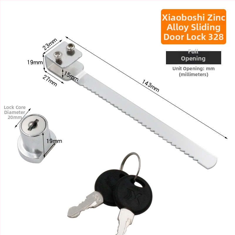 Jin Aoding заключване за стъклен витринен шкаф — за единични и двойни врати; корпус: цинкова сплав; модел 001; подходящ за мебели/домашна декорация