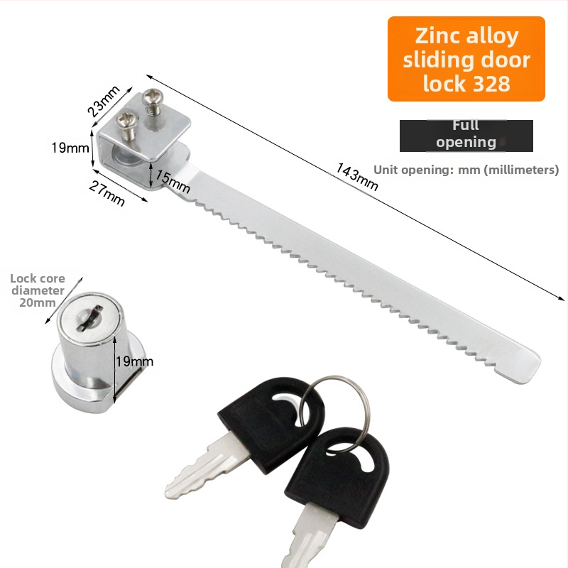 Jin Aoding заключване за стъклен витринен шкаф — за единични и двойни врати; корпус: цинкова сплав; модел 001; подходящ за мебели/домашна декорация