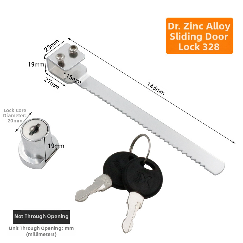 Jin Aoding заключване за стъклен витринен шкаф — за единични и двойни врати; корпус: цинкова сплав; модел 001; подходящ за мебели/домашна декорация