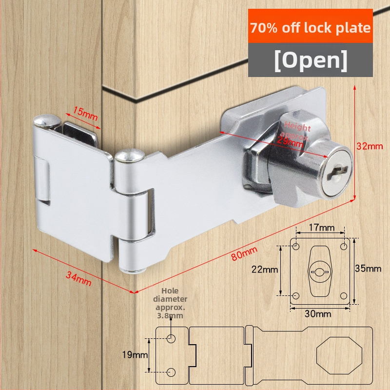Jin Aoding tsinkide suklus kapp lukustus, puurimiseta paigaldus, 90° nurga sahtli/kapi lukustus, mudel 2023.1.7, litsentsitud privaatse märgistuse võimalus